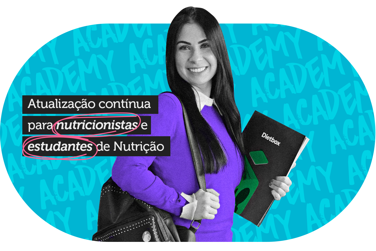 Estudante de nutrição em plataforma online.